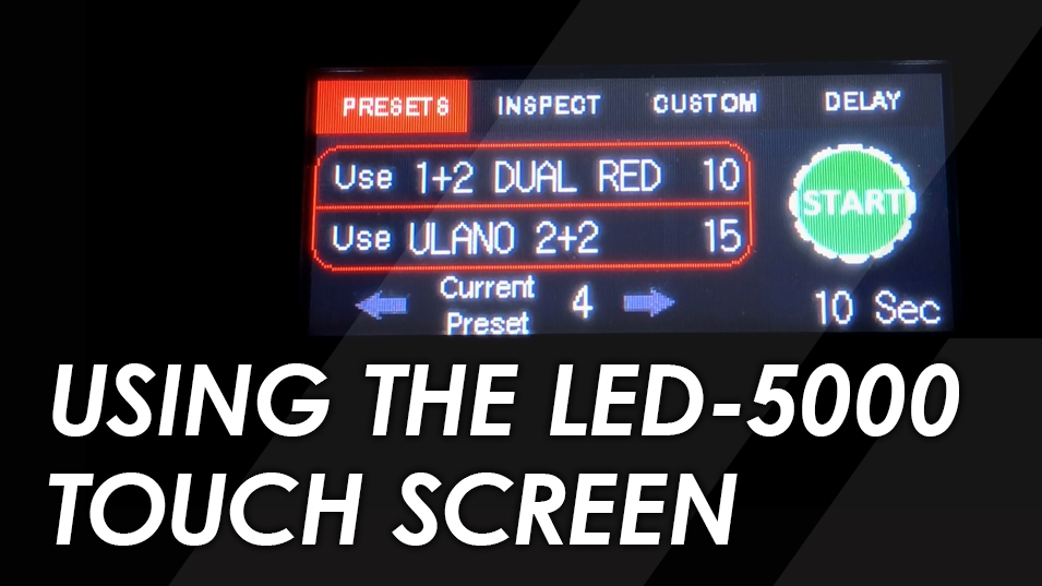 使用LED 5000曝光单元颜色触摸屏演示