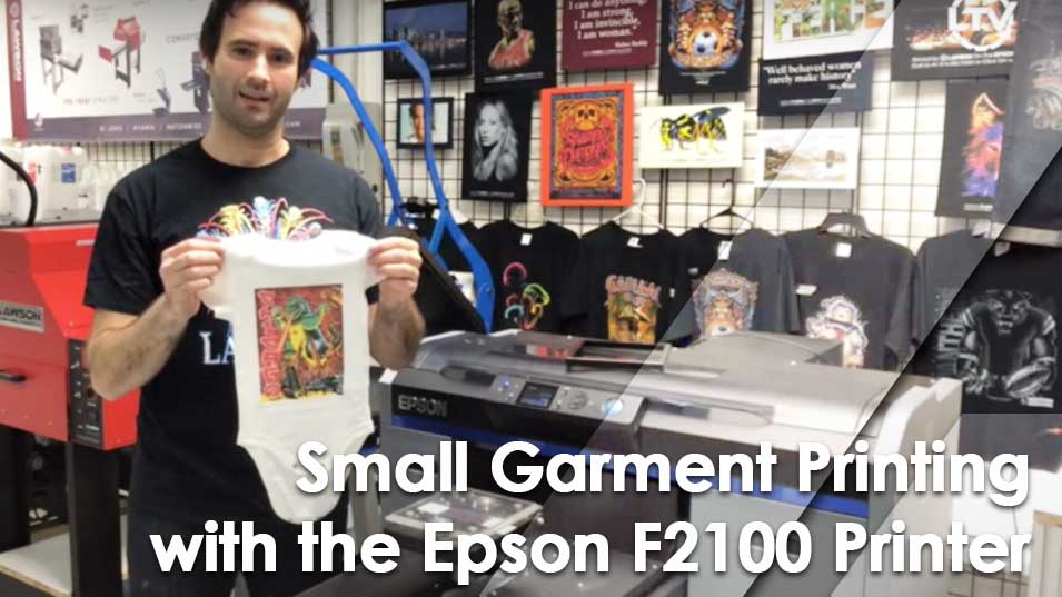 Epson F2100打印机上的小型服装打印